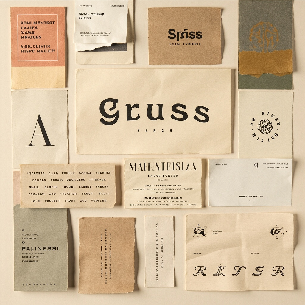 vintage style business names brand naming moodboard