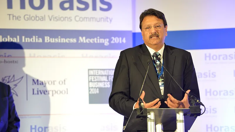Conference speaker presenting at a podium