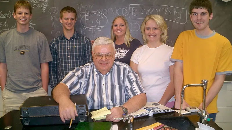 A teacher and students in a classroom